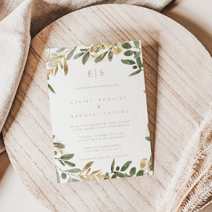 Goldene Grüne Herbst Nachname Erstverheiratung Einladung