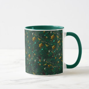 Goldene grüne Tasse