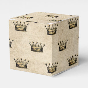 Goldene Grunge-Kronenkrone Geschenkschachtel