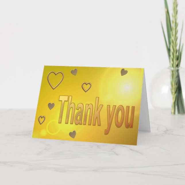 Goldene Grußkarte für goldene Hochzeit Dankeskarte (Vorderseite)