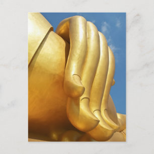 Goldene Hand Postkarte