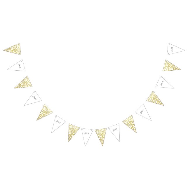 Goldene handgezeichnet Petal-Pattern-Hochzeit Wimpelkette (Alle)