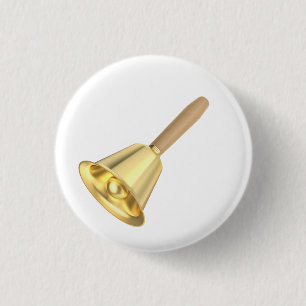 Goldene Handglocke mit Holzgriff Button