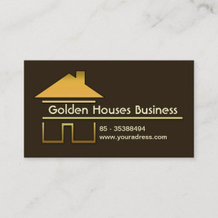 goldene Haus-Visitenkarte Visitenkarte