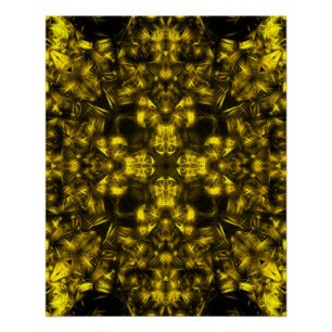 Goldene Heilige Energie-Fraktal-Kunst Poster