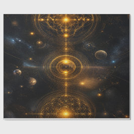 Goldene Heilige Geometrie Raum Geschenkpapier