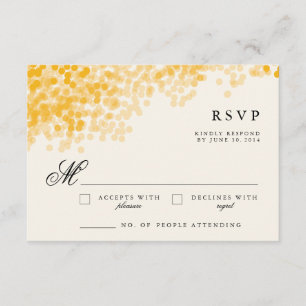 Goldene helle Dusche   rustikale UAWG Wartekarten RSVP Karte