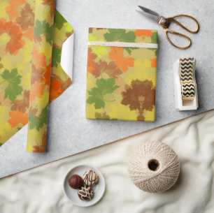 Goldene Herbst-Herbstlaube Geschenkpapier