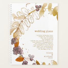 Goldene Herbstberries Hochzeitspläne ID655 Planer