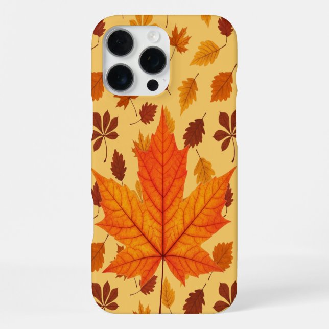 Goldene Herbstblätter iPhone 16 Pro Max Hülle (Rückseite)