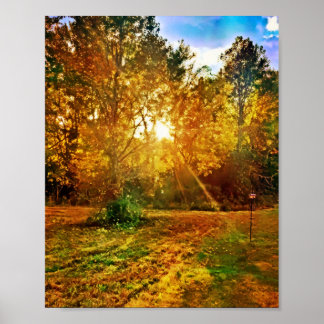 Goldene Herbstdrucke, Werteplakatpapier (Matte) Poster