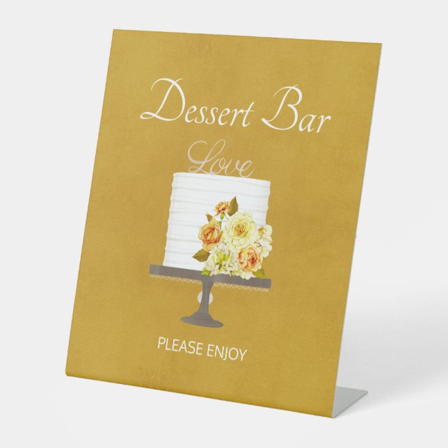 Goldene Herbstkuchen Bar Sockelschild (Vorderseite)