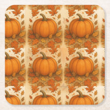 Goldene Herbstpumpen und fallende Blätter