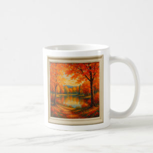 Goldene Herbstreflektionen Kaffeetasse