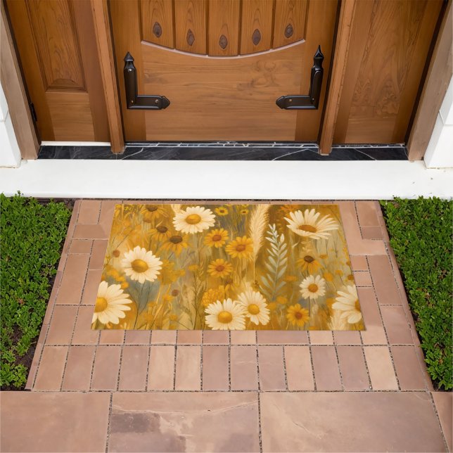 Goldene Herbstwoche Wildblume - Rustikaler Fall Fußmatte (Außenbereich)