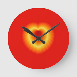Goldene Herz-Wanduhr Runde Wanduhr