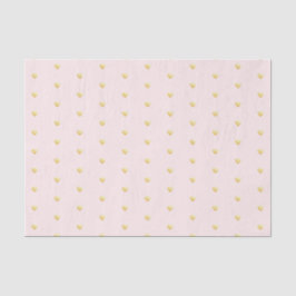 Goldene Herzen Imitate Foil Pattern auf Pink Seidenpapier