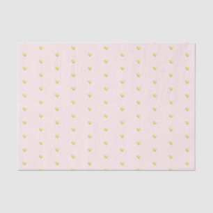 Goldene Herzen Imitate Foil Pattern auf Pink Seidenpapier