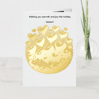 Goldene Herzen Platzen Grußkarte