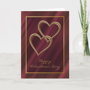 Goldene Herzen Valentinkarte Feiertagskarte