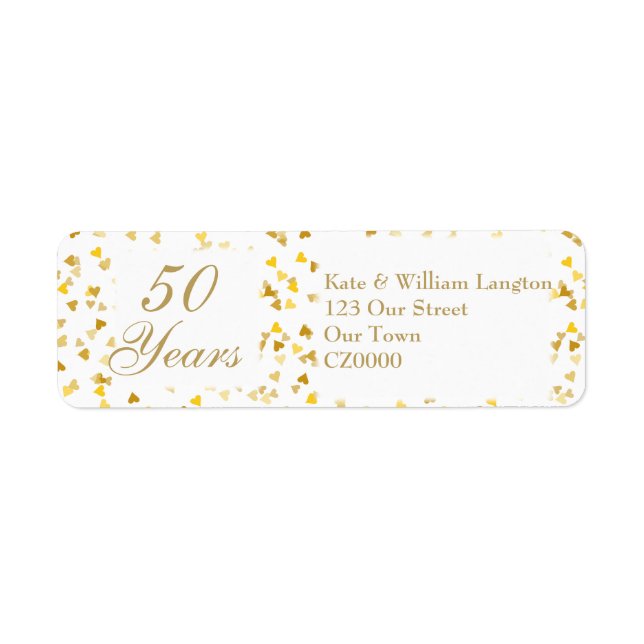 Goldene Herzen zum 50. Hochzeitstag (Vorne)