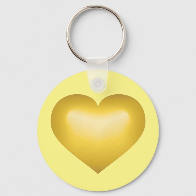 Goldene Herzkette Schlüsselanhänger (Vorderseite)