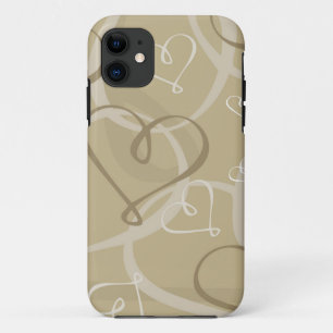 Goldene Herzstruktur Case-Mate iPhone Hülle