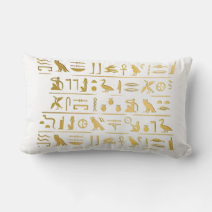 Goldene Hieroglyphen - Alte ägyptische Heilige Sch Kissen Für Draußen
