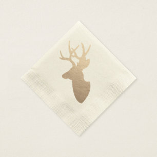 Goldene Hirsche Silhouette Serviette