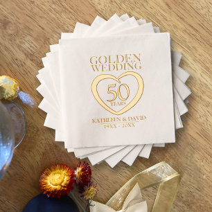 Goldene Hochzeit 50 Jahre Brauchtum Servietten Mit Folie