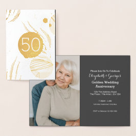 Goldene Hochzeit 50 Jahre Folienkarte