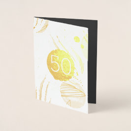 Goldene Hochzeit 50 Jahre Folienkarte
