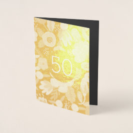 Goldene Hochzeit 50 Jahre Folienkarte