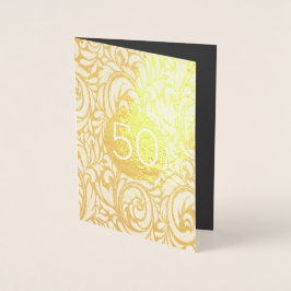Goldene Hochzeit 50 Jahre Folienkarte