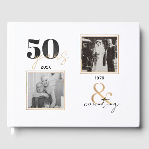 Goldene Hochzeit Dann & Jetzt 50 Jahre Gästebuch