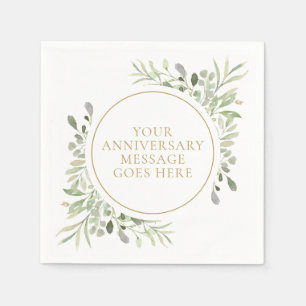 Goldene Hochzeit Eukalyptus Blätter Serviette