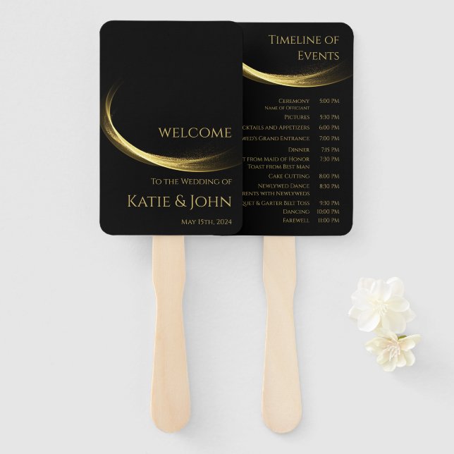 Goldene Hochzeit - Fächer (Vorne und Hinten)