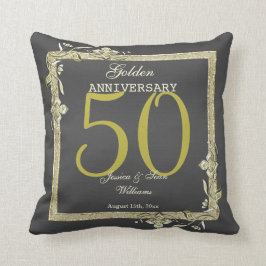 Goldene Hochzeit & Glitzer 50. Goldene Hochzeit Kissen