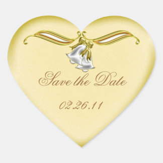Goldene Hochzeit Herz-Aufkleber