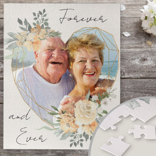 Goldene Hochzeit Herz Für immer und ewig Foto