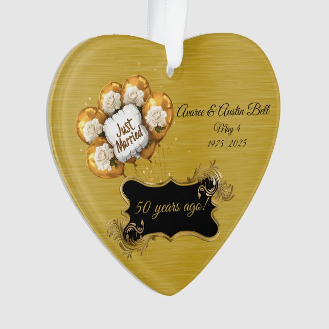 Goldene Hochzeit Ornament (Vorderseite)