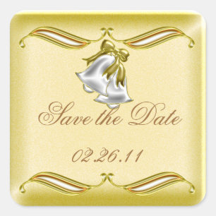Goldene Hochzeit Quadratischer Aufkleber