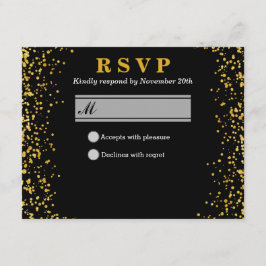 Goldene Hochzeit RSVP Karte