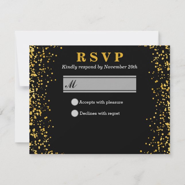 Goldene Hochzeit RSVP Karte (Vorderseite)