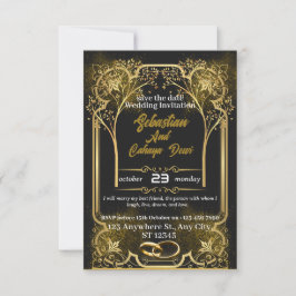 Goldene Hochzeit RSVP Karte