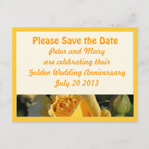 Goldene Hochzeit Save the Date Ankündigungspostkarte