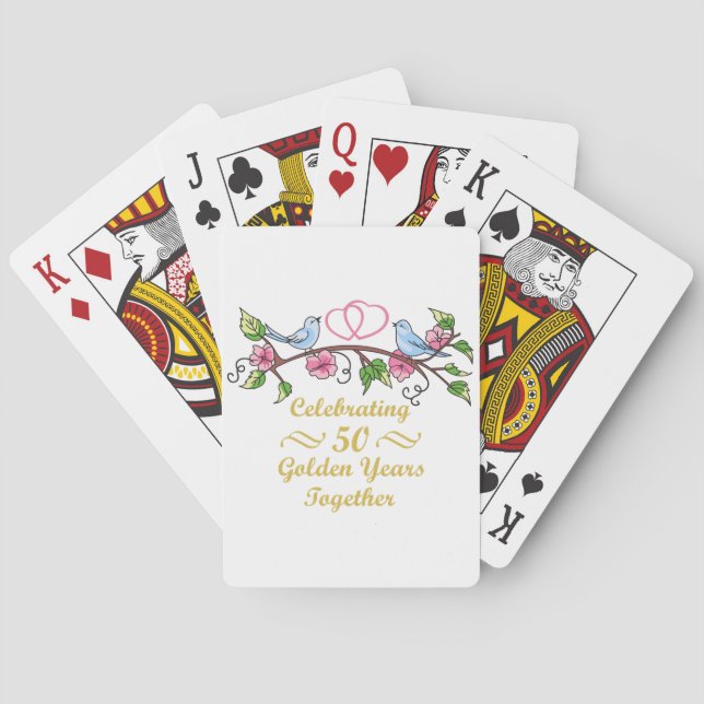 Goldene Hochzeit Spielkarten (Rückseite)