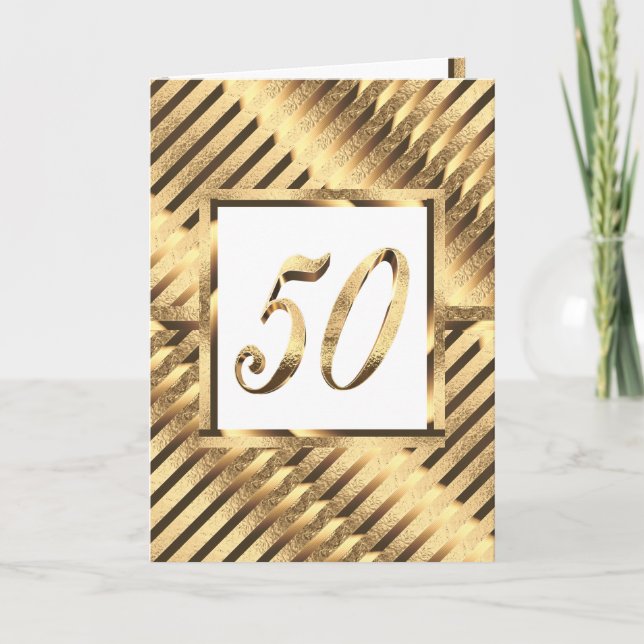 Goldene Hochzeit zum 50. Jahrestag Einladung (Vorderseite)
