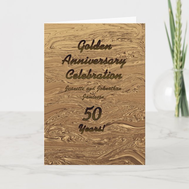 Goldene Hochzeit zum Jahrestag Einladung 50 Jahre (Vorderseite)