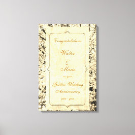Goldene Hochzeit zum Jubiläum Leinwanddruck
